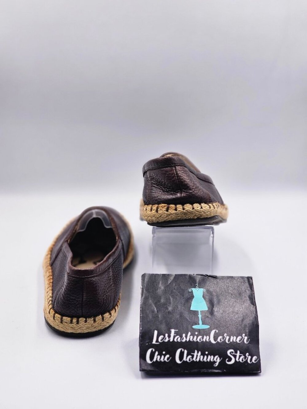 Coach Men's Brown Leather Espadrille Loafers Flats Shoes Size 9.5 3352 - Picture 6 of 16